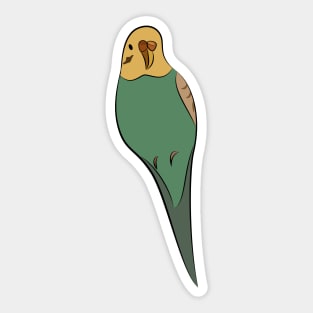 Green Budgie Sticker